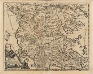 1684 Thesszália és Macedónia térképe Giacomo Cantelli da Vignola által. alkotó: Giacomo Cantelli