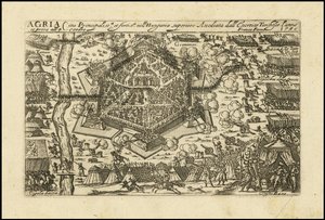 Agria - Felső-Magyarország fő- és erődített városa, amelyet a török Cyssereite 1596-ban ostromolt meg. alkotó: Giacomo Franco
