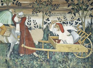 The Fountain of Life, detail of the journey to the fountain alkotó: Giacomo Jaquerio