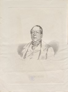 Gioachino Antonio Rossini 1792-1868, 1852 zeneszerző portréja. alkotó: Giacomo Luzzati
