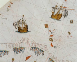 Tengeri térkép, a Kanári-szigetek részlete, 1564