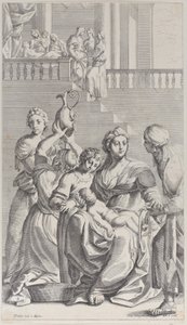 Szent Benedek születése, 1687-1717. alkotó: Giacomo Maria Giovannini