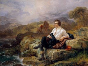 Lord Byron (1788-1824) a Görög-tenger partján, készítette Giacomo Trecourt (1812-1882), olaj, vászon