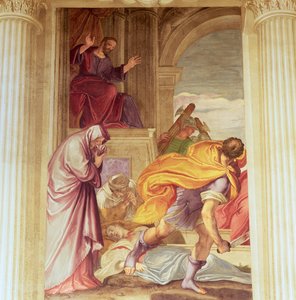 Szűzgyilkosság (freskó) alkotó: Giambattista (1526-78) Zelotti