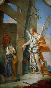Az angyal megjelenése Sára előtt, 1728 körül. alkotó: Giambattista Tiepolo