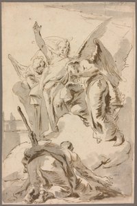 Három angyal jelenik meg Ábrahámnak alkotó: Giambattista Tiepolo