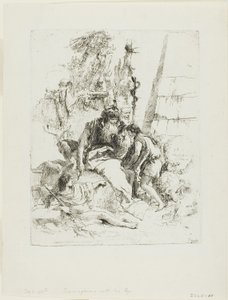 Két bűvész két fiúval, Scherziből alkotó: Giambattista Tiepolo