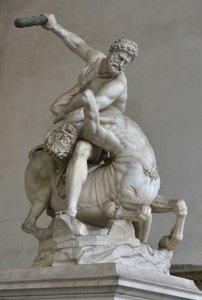 Herkules a Nessus kentaur elleni küzdelemben alkotó: (after) Giambologna