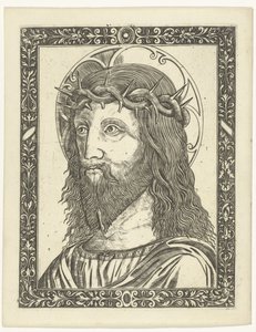 Krisztus feje töviskoronával a keretben alkotó: Giampietrino Birago (attributed to)