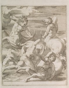 Csata Herkules és Kentaurok között, 1527 alkotó: Gian Jacopo Caraglio