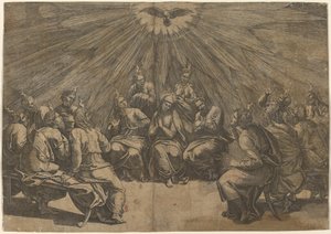 pünkösd alkotó: Gian Jacopo Caraglio after Raphael
