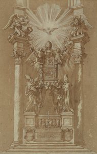 Tanulmány a Szent Péter „Cattedra” számára alkotó: Gian Lorenzo (studio of) Bernini
