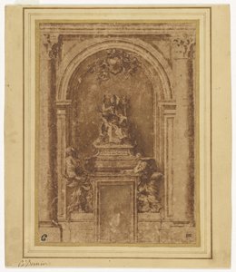 VII. Sándor pápa síremlékének terve a római Szent Péter-templomban alkotó: Gian Lorenzo Bernini