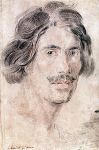 Gian Lorenzo Bernini (Bernin) (1598-1680) olasz szobrász, festő és építész önarcképe. Nemzeti Nyomdai és Rajzok Osztálya, Róma. alkotó: Gian Lorenzo Bernini