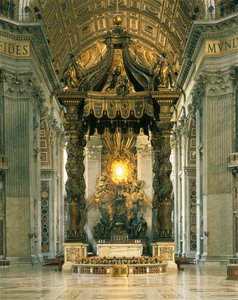 Szent Péter lombkorona (Baldacchino) alkotó: Gian Lorenzo Bernini