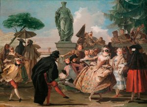 Le menuet - Menüet - Tiepolo, Giandomenico (1727-1804) - 1756 - Olaj, vászon - 80,7x109,3 - Catalunya Nemzeti Múzeum, Barcelona