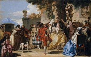 Egy tánc a vidéken, 1755 körül alkotó: Giovanni Domenico Tiepolo