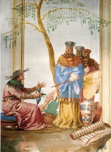 Részlet a kínai szoba freskójáról, a Foresteriában, 1757 alkotó: Giovanni Domenico Tiepolo