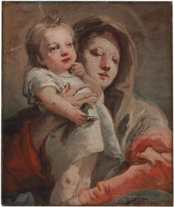 A Madonna és a gyermek egy aranypintyvel alkotó: Giovanni Domenico Tiepolo