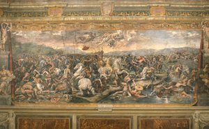 A Milvian-hídi csata, 1517-1524 alkotó: Gianfrancesco Penni