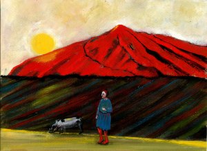 Hazahoztam a malacomat, 2004 (olaj, papír) alkotó: Gigi Sudbury