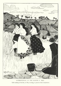 A hónap babonái - május 1. (litho) alkotó: Gilbert James
