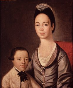 Aaron Lopez asszony és fia, Joshua alkotó: Gilbert Stuart