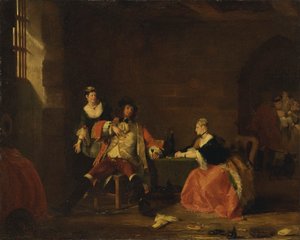Macheath kapitány, akit Polly és Lucy megrontott a Koldusoperában, 1826