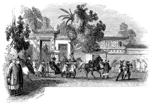 Egy alkirály fellépése a nyilvánosság előtt kíséretével, 1847