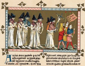 Zászlósok vagy Keresztes Testvérek Doornikban 1349-ben (lithó) alkotó: Gilles Le Muisit
