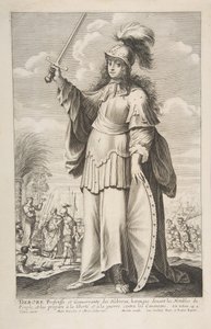 Deborah, 1647. Alkotók: Gilles Rousselet, Abraham Bosse. alkotó: Gilles Rousselet and Abraham Bosse