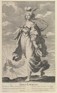 Európai Szibilla, kb. 1635. Alkotók: Gilles Rousselet, Abraham Bosse.