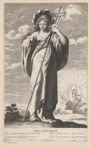Cumae-i Szibilla, Krisztus feltámadásával a háttérben Sibyl Cumaine (cím a tárgyon) Sibyls (sorozat címe) Les Sibylles (sorozat címe)