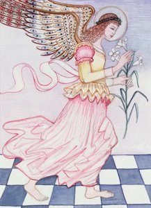 Angyal tigrisliliommal, 1995 (wc)