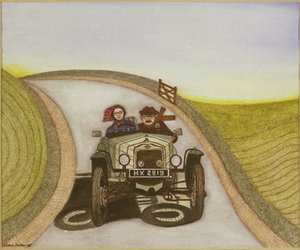 Autó, 1985 (akvarell, papír)