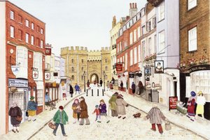 Windsori kastély, 1989 (akvarell, papír) alkotó: Gillian Lawson