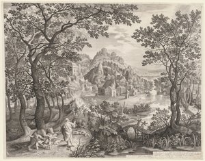 Elizeus megátkozza Béthel gyermekeit, akiket a medvék felfalnak, 1602.