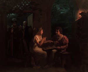 Ferdinand és Miranda sakkoznak, 1822.