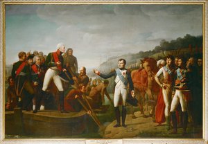 I. Napóleon és I. Sándor cár búcsúja Tilsitben 1807-ben ...