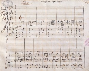 Gioacchino Rossini (1792-1868) kézzel írt partitúrája