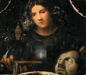 Reneszánsz: Dávid Góliát fejével par Giorgione alkotó: Giorgio (workshop of) Giorgione