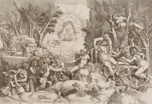 Cephalus gyászolja Prokrist (Giulio Romano rajza alapján, lásd a 27883-as képet) alkotó: Giorgio Ghisi