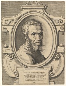 Michelangelo portréja, 1564 után. alkotó: Giorgio Ghisi