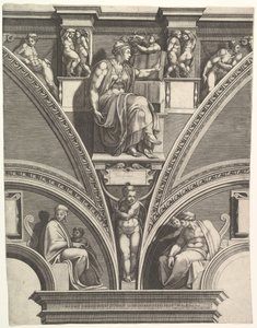 Az eritreai szibilla, a Próféták és Szibilla a Sixtus-kápolnában sorozatból, 1570-75. alkotó: Giorgio Ghisi