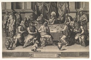 Az utolsó vacsora, 1551. alkotó: Giorgio Ghisi