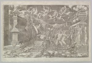 Ezékiel látomása, 1554. alkotó: Giorgio Ghisi