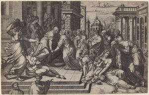 A Látogatás alkotó: Giorgio Ghisi after Francesco Salviati