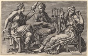 A három sors alkotó: Giorgio Ghisi after Giulio Romano