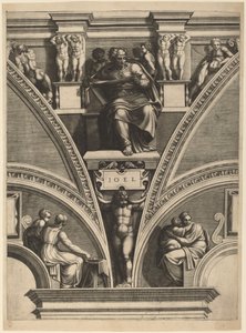 Joel próféta alkotó: Giorgio Ghisi after Michelangelo