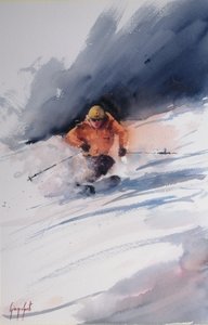 Síelő a porhóban alkotó: Giorgio Gosti